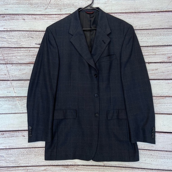 Hart Schaffner Marx Blazer 43L Sport Coat Jacket Mens Blue Workers Unite… - Picture 1 of 11
